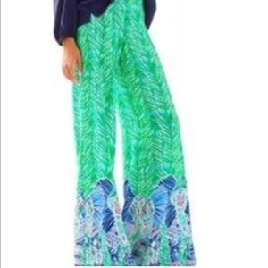 Lilly Pulitzer Lolani Silk Palazzo Pants Size 16